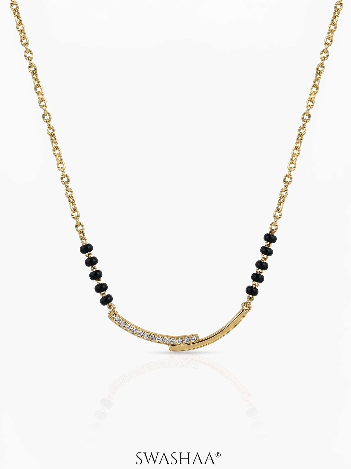 Alvica Diamond Bar Mangalsutra - Swashaa