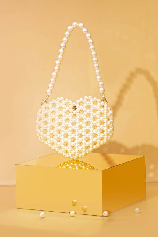 AMYRA - Aria Mini Heart bag - Off-white