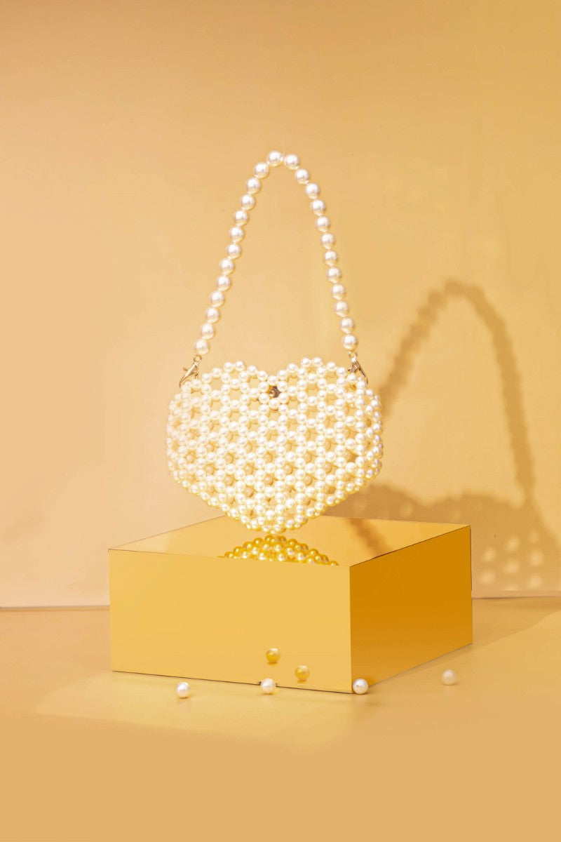 AMYRA - Aria Mini Heart bag - Off-white