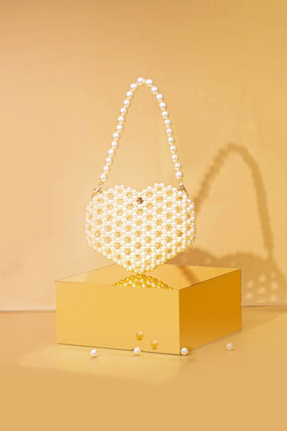 AMYRA - Aria Mini Heart bag - Off-white