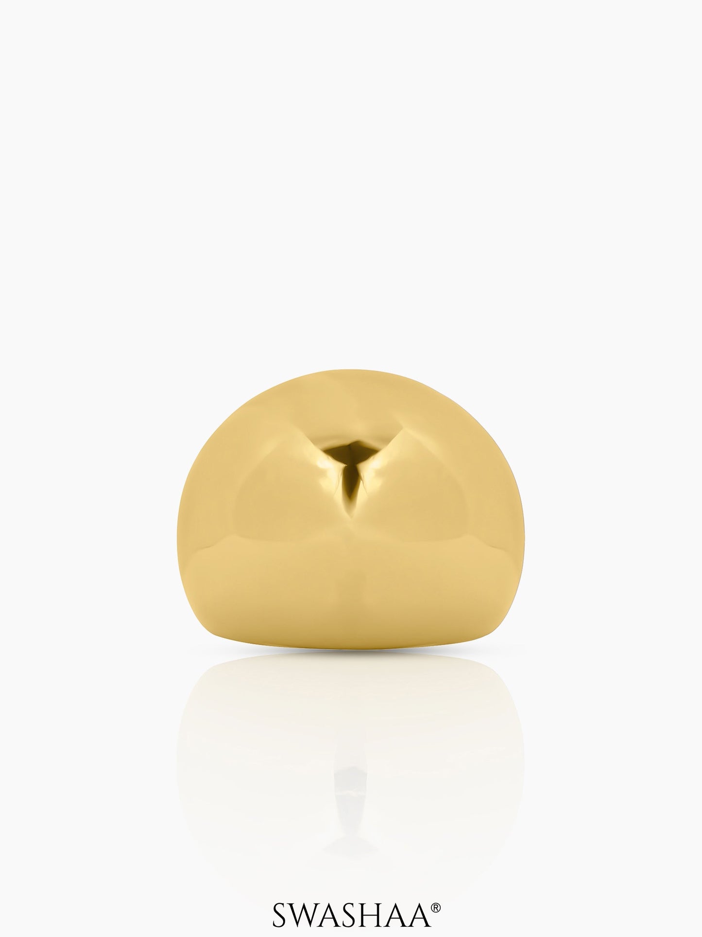 Arva Solid Dome 18K Gold Plated Ring 