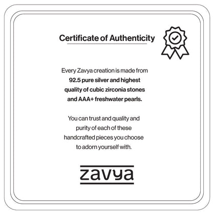 Certificate of Authenticity for 925 Sterling Silver delicate bead anklet for women – Zavya