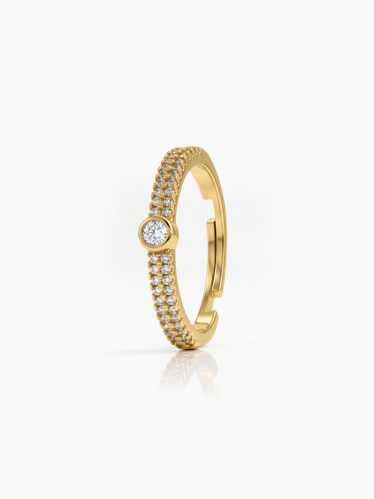 Averina Diamond 18K Gold Plated Women's Ring - Swashaa