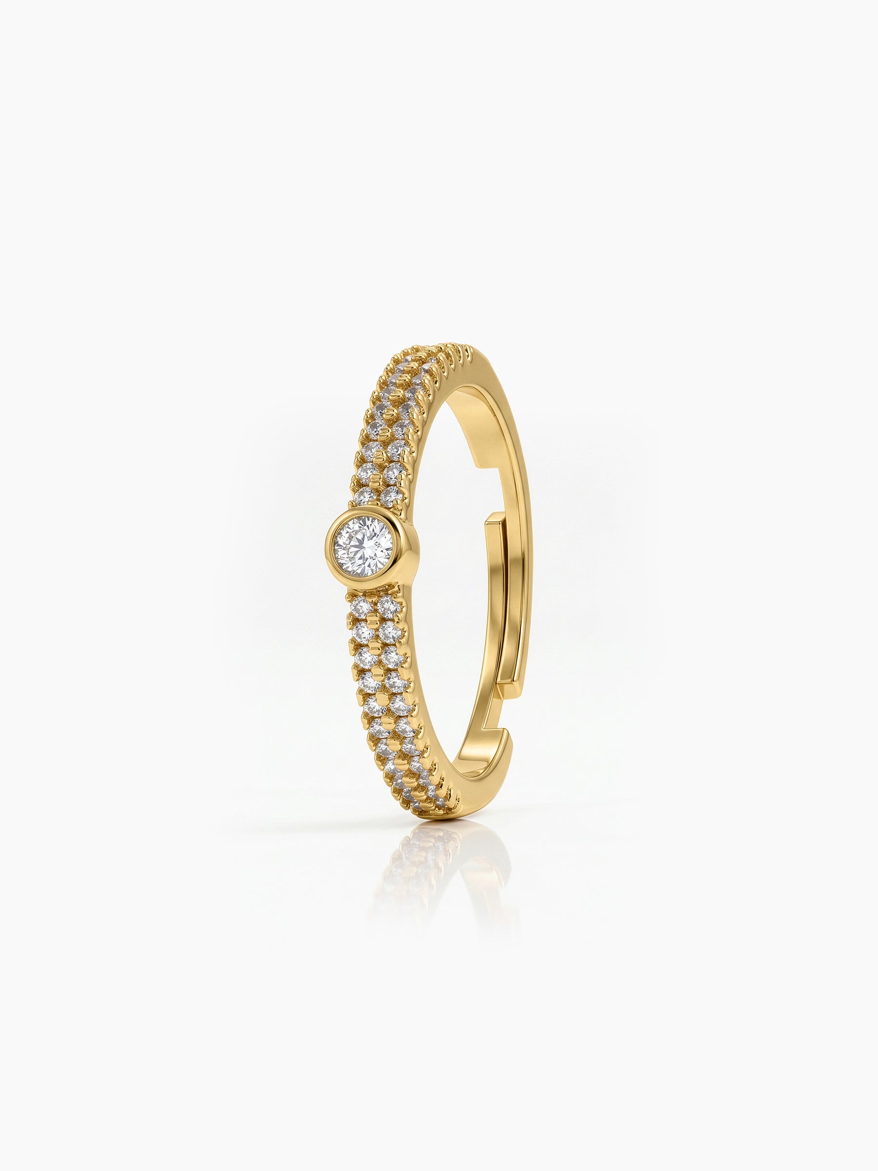 Averina Diamond 18K Gold Plated Women's Ring - Swashaa