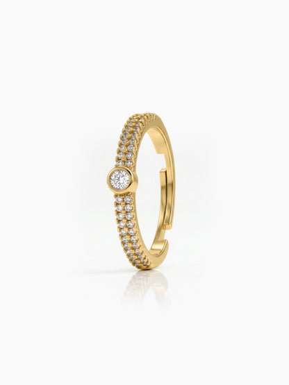 Averina Diamond 18K Gold Plated Women's Ring - Swashaa