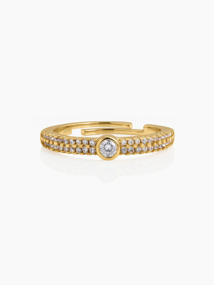 Averina Diamond 18K Gold Plated Women's Ring - Swashaa