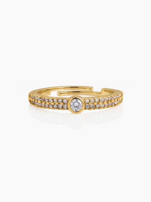 Averina Diamond 18K Gold Plated Women's Ring - Swashaa