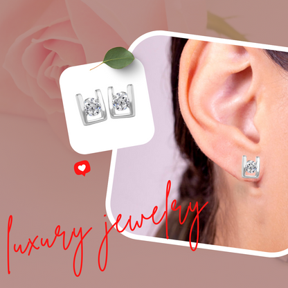 Sleek Shine Square Studs