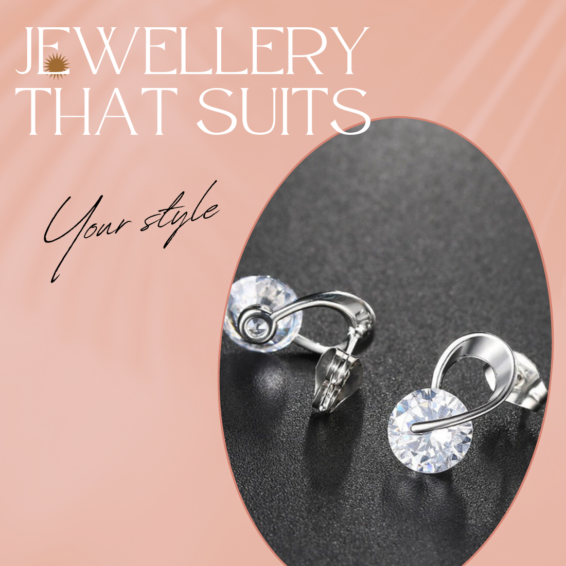 Minimal Sparkle Loop Stud Earrings