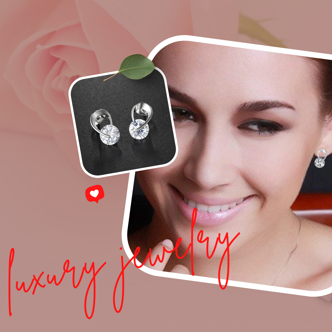 Minimal Sparkle Loop Stud Earrings