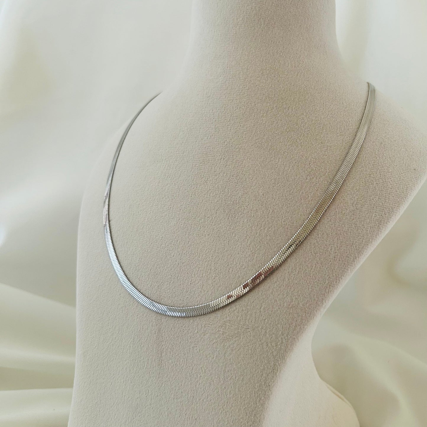 Unisex Silver Snake Chain