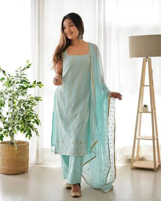 Faux Georgette Sequence Thread work Party wear Salwar Suit - Premium  from Ethenika.com - Just INR 1990! Shop now at Ethenika.com 