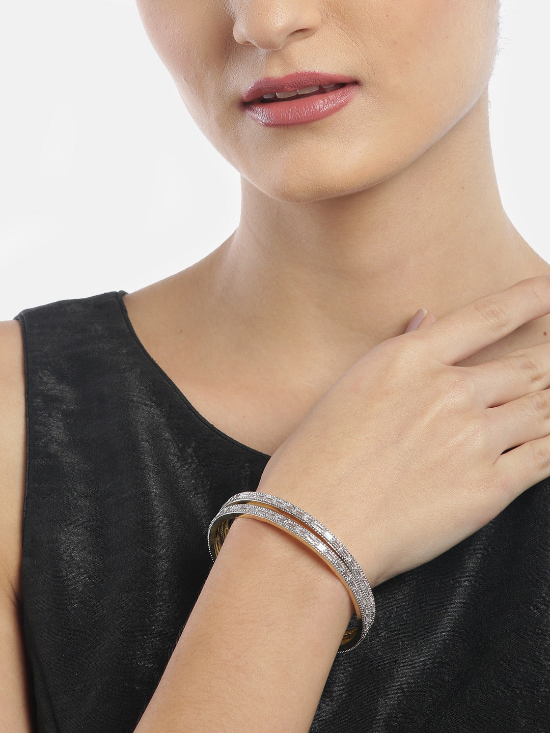 Set of 2 AD Studded Bangles