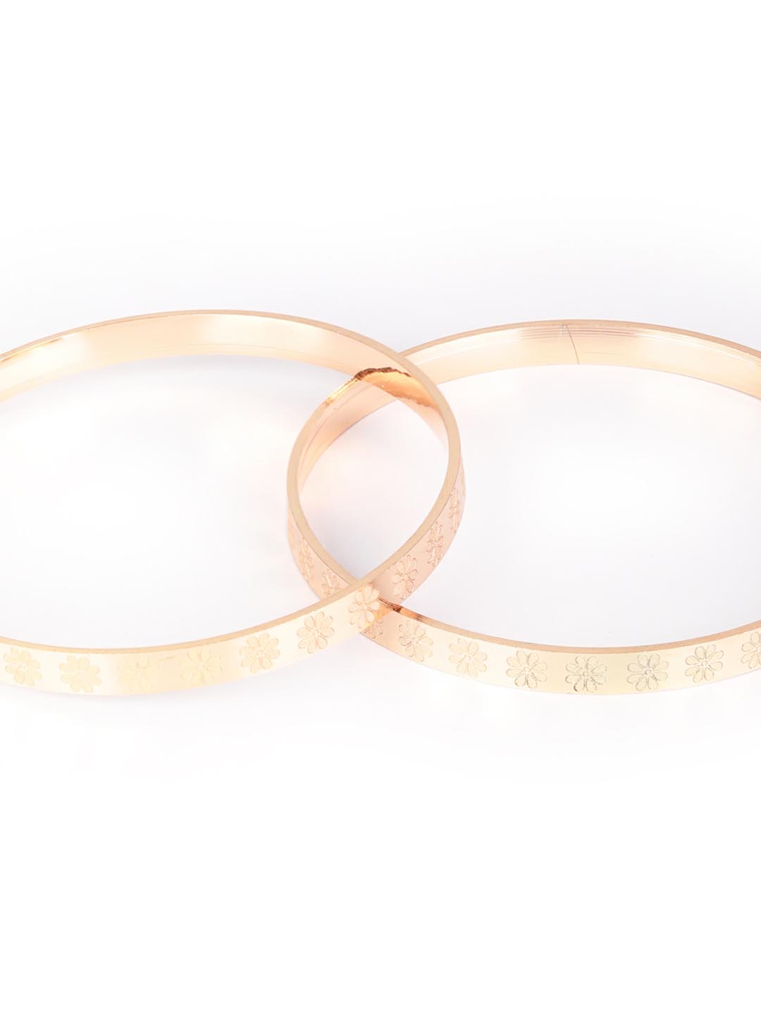 Set of 2 Rose Gold Plated Bangles Set