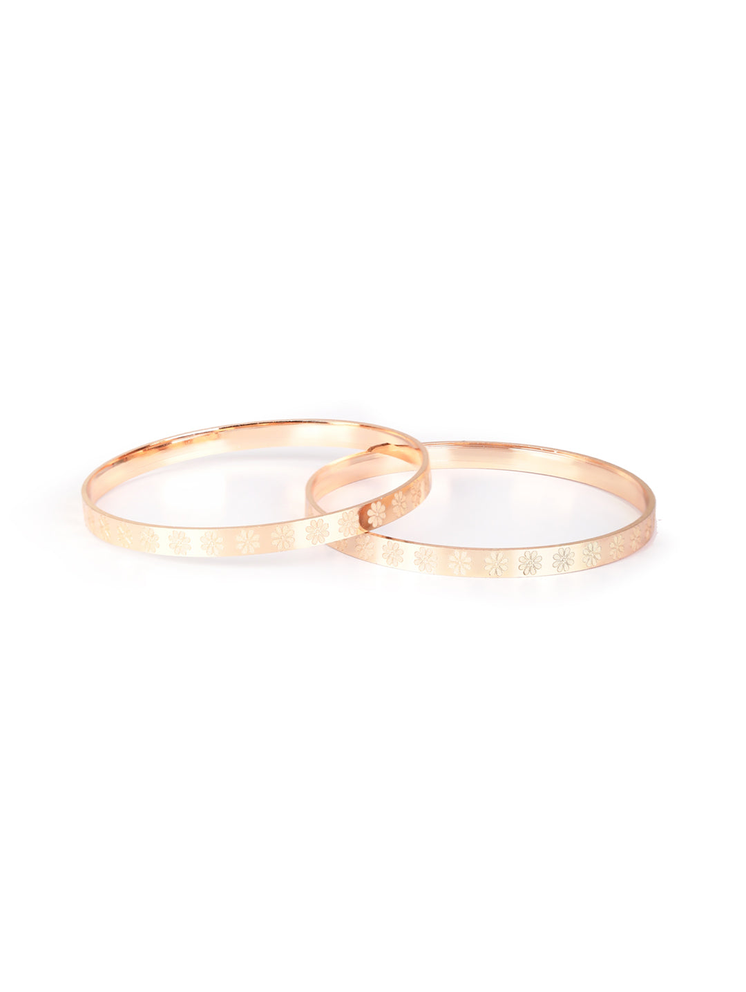 Set of 2 Rose Gold Plated Bangles Set