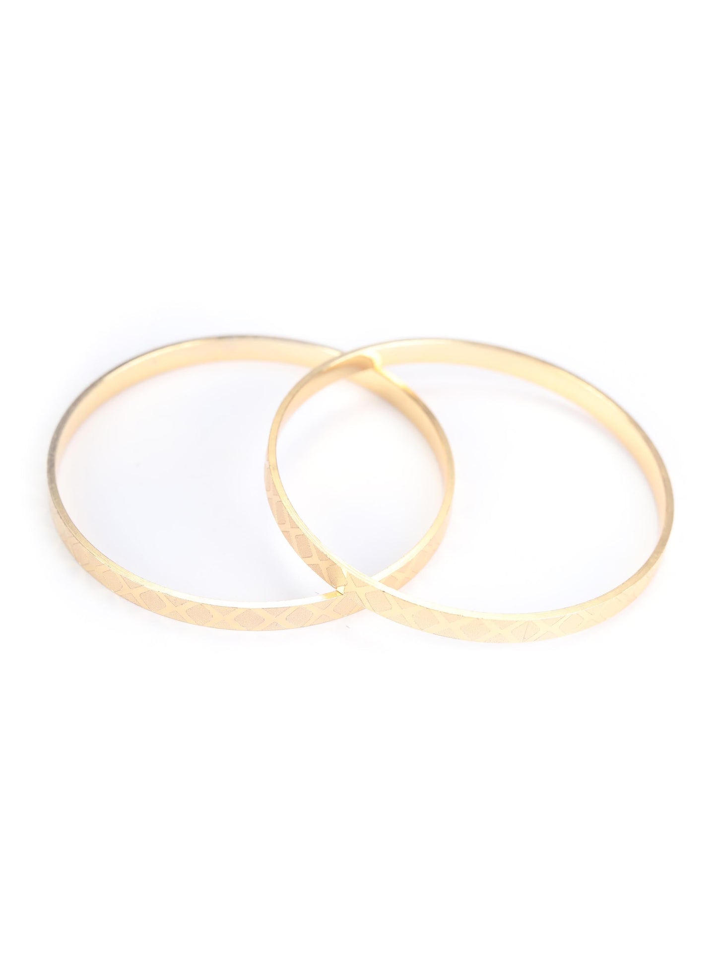 Gold Plated Set of 2 Bangle Set