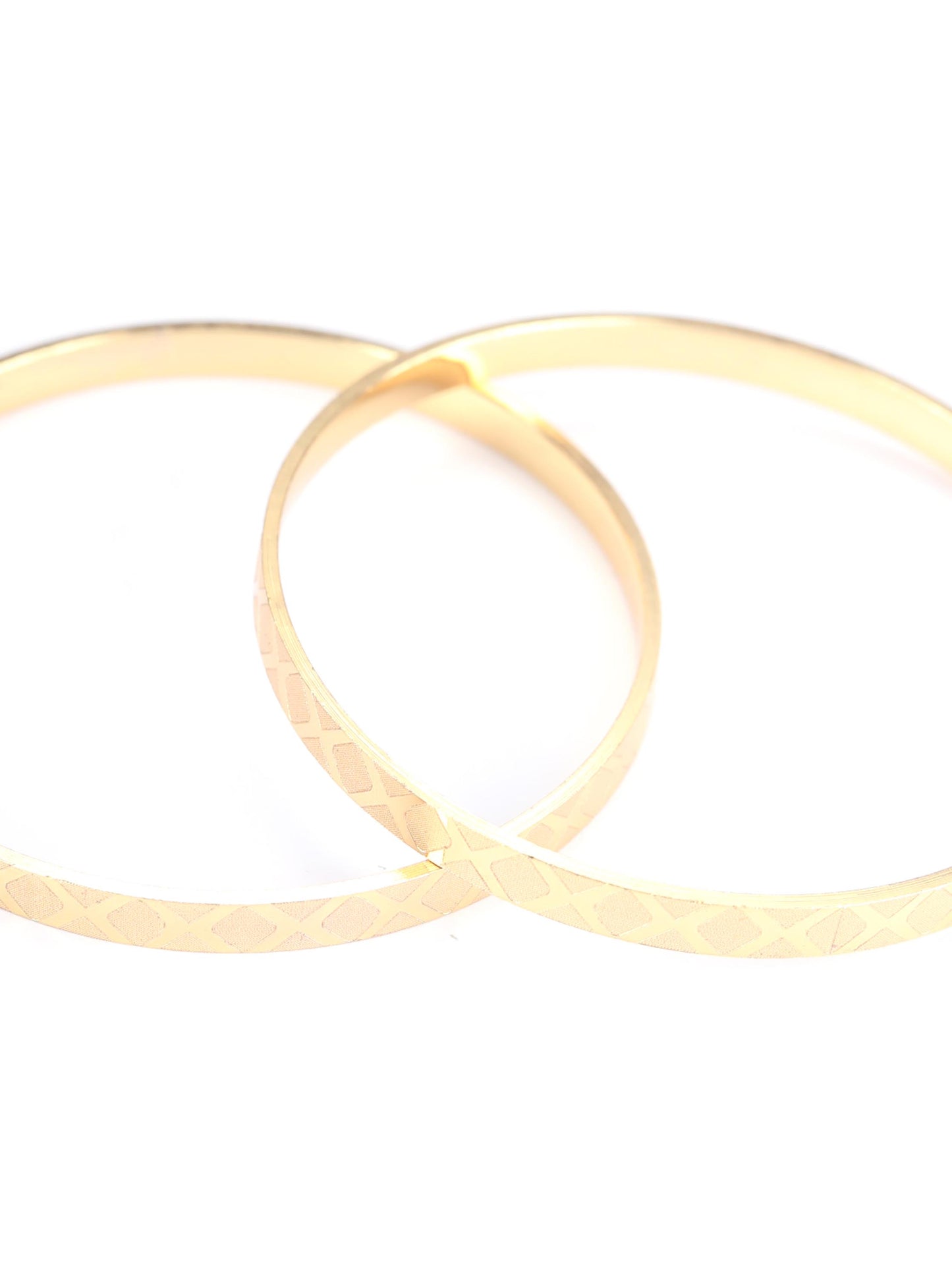 Gold Plated Set of 2 Bangle Set