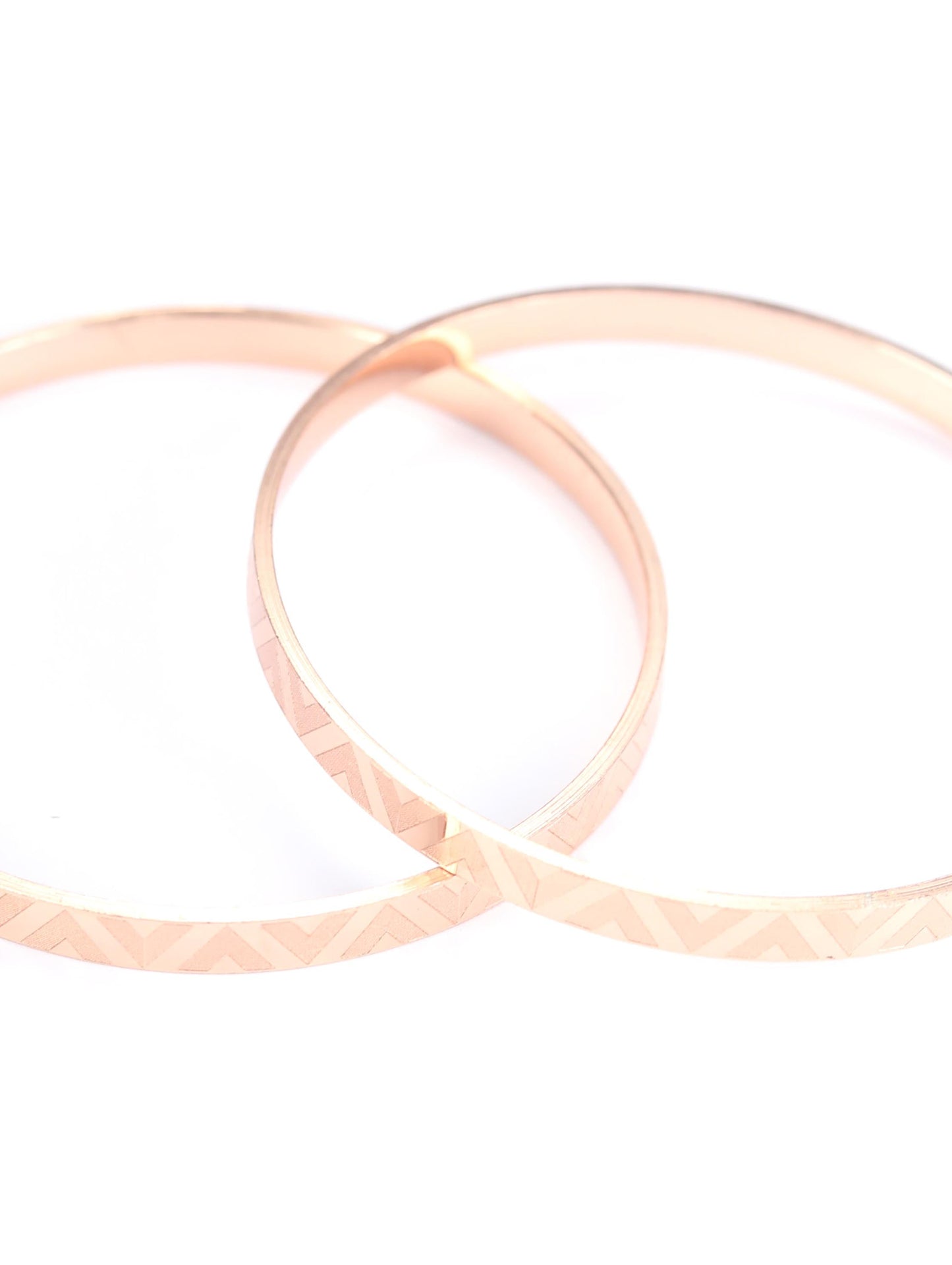 Rose Gold Plated Set of 2 Bangle Set