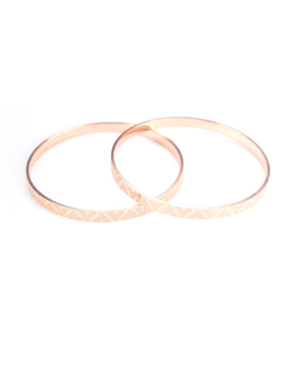 Rose Gold Plated Set of 2 Bangle Set