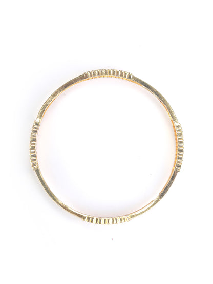 Green American Diamond Gold Plated Set of 2 Bangle Set