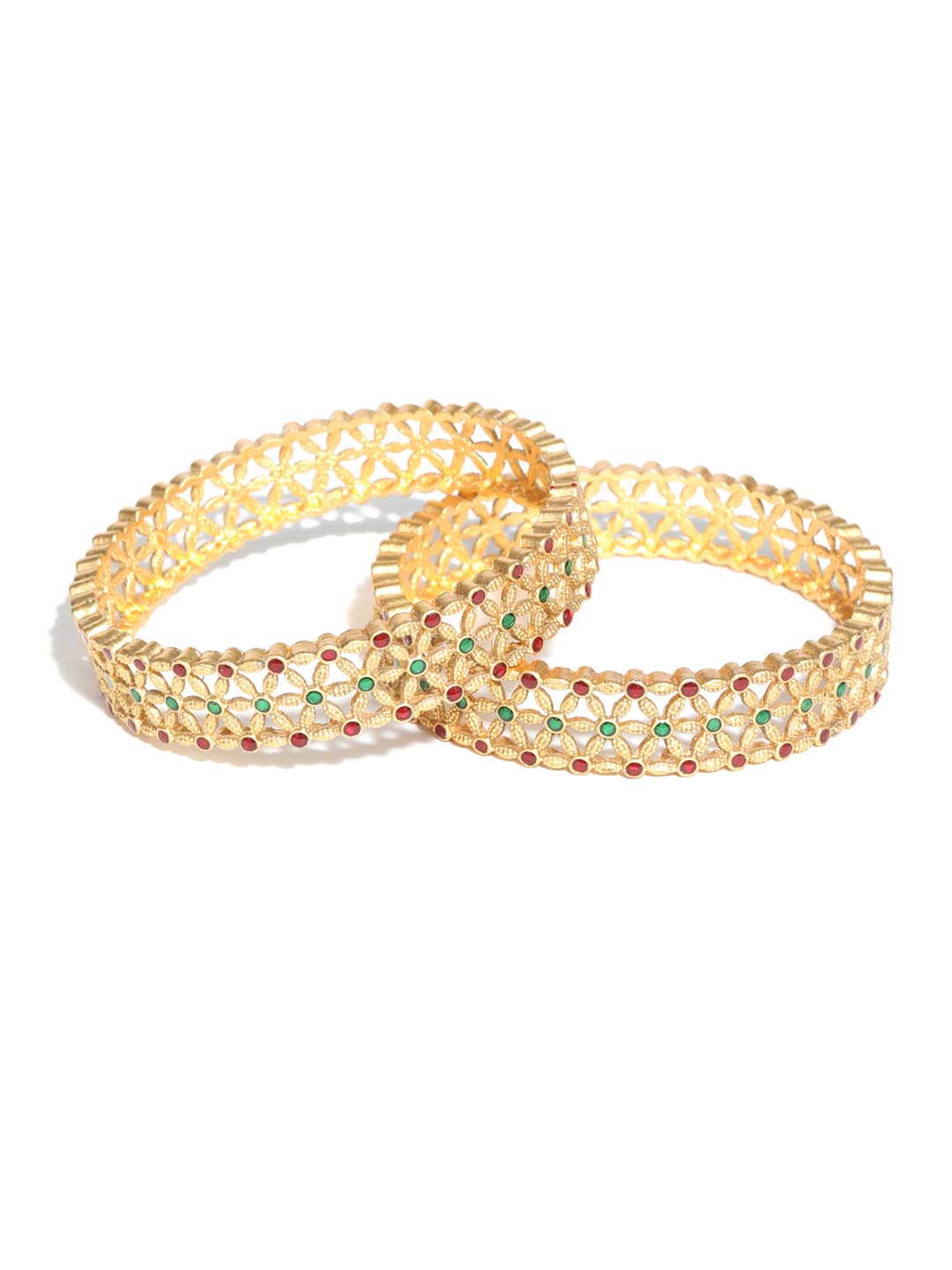 Multi-Color Gold Plated Meenakari Bangle Set
