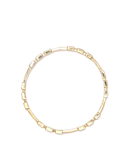 Contemporary American Diamond Gold Plated Set of 2 Bangles