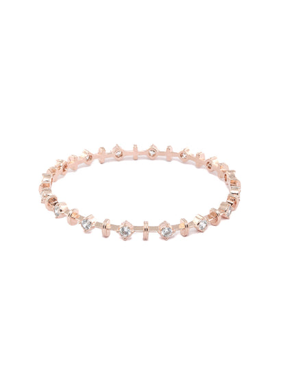Contemporary American Diamond Rose Gold Bangles Set of 2