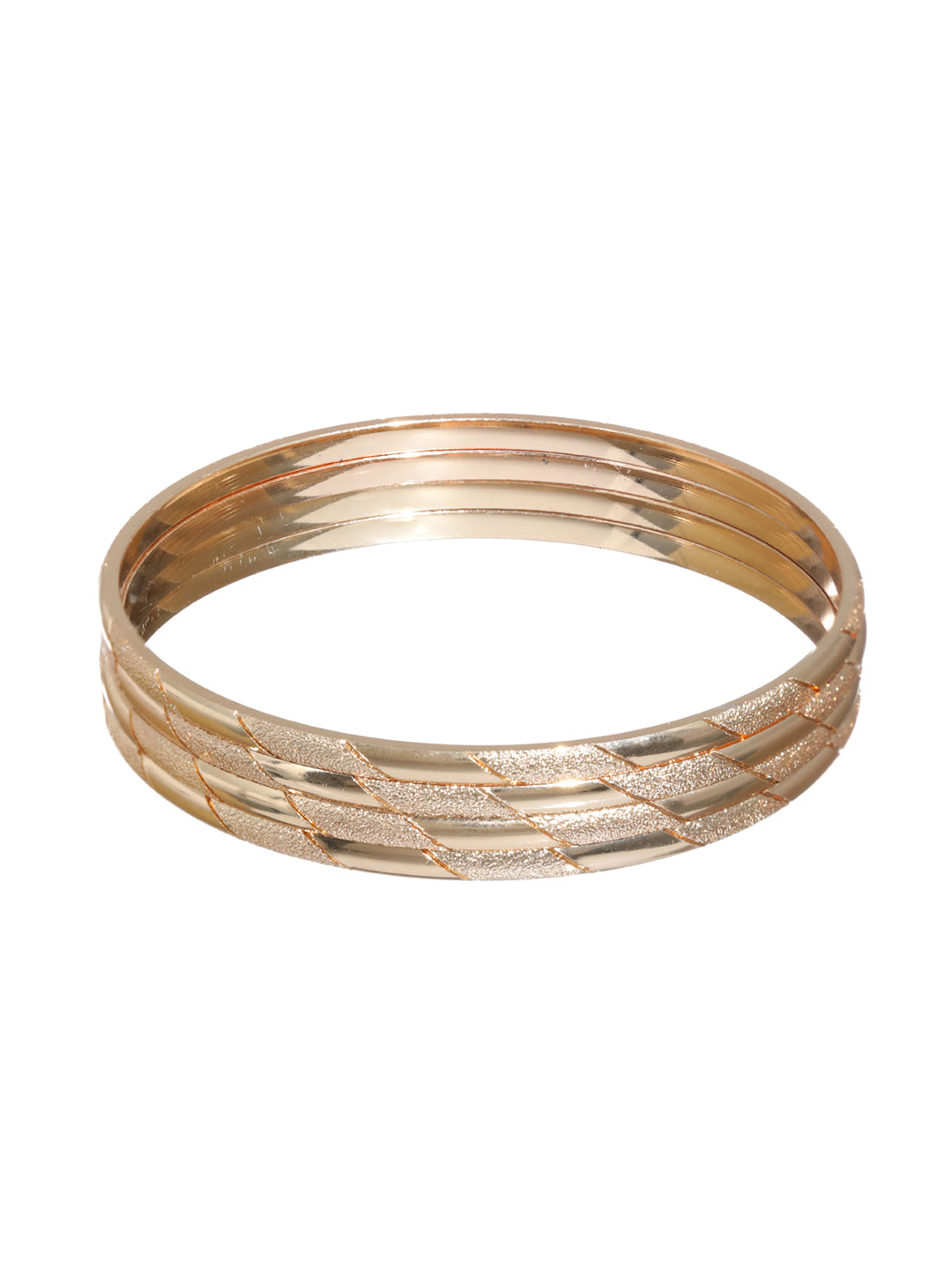 Priyaasi Classic Rose Gold Plated Bangle Set of 4