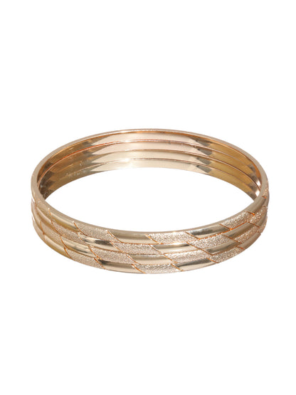 Priyaasi Classic Rose Gold Plated Bangle Set of 4