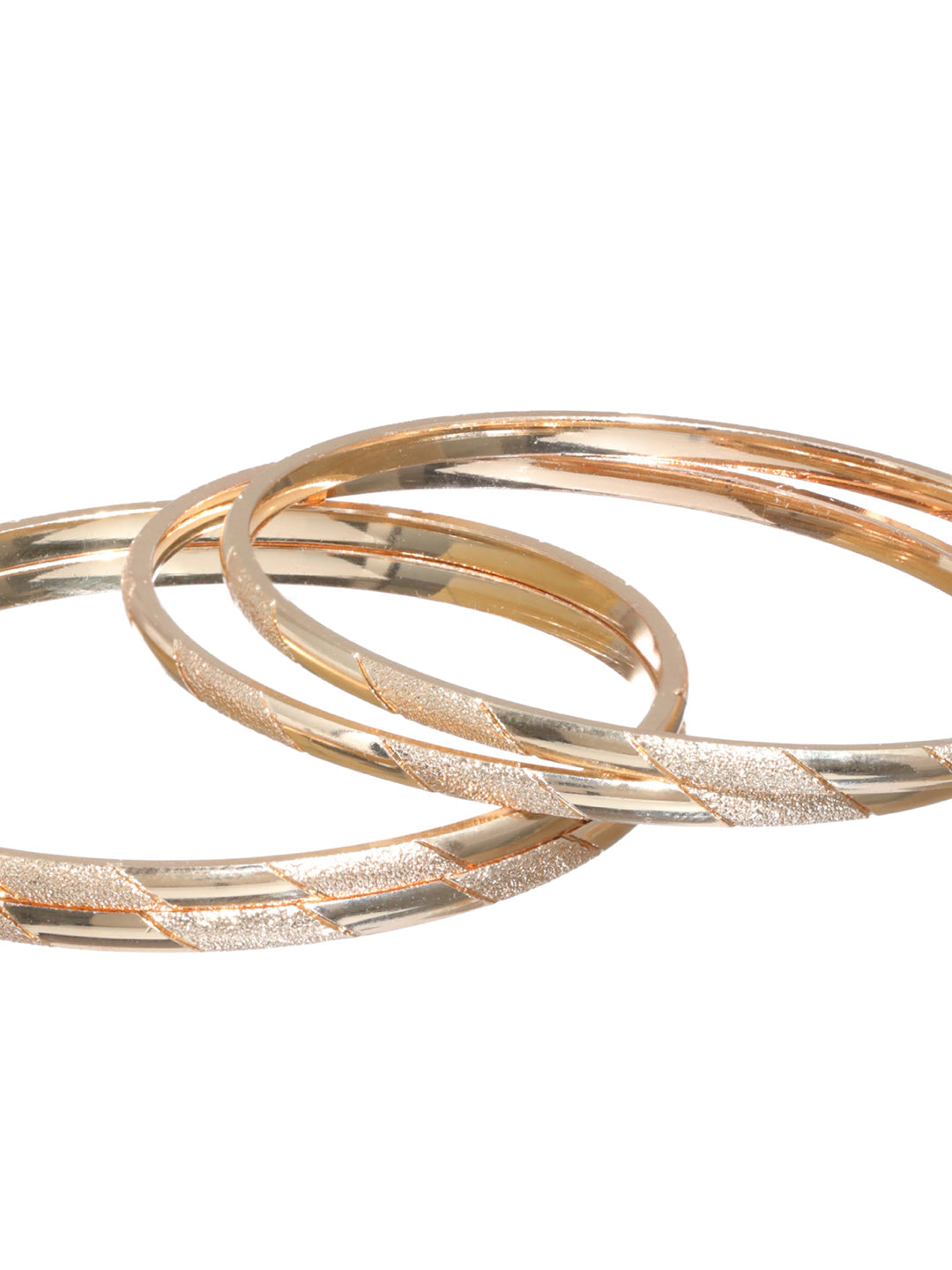 Priyaasi Classic Rose Gold Plated Bangle Set of 4