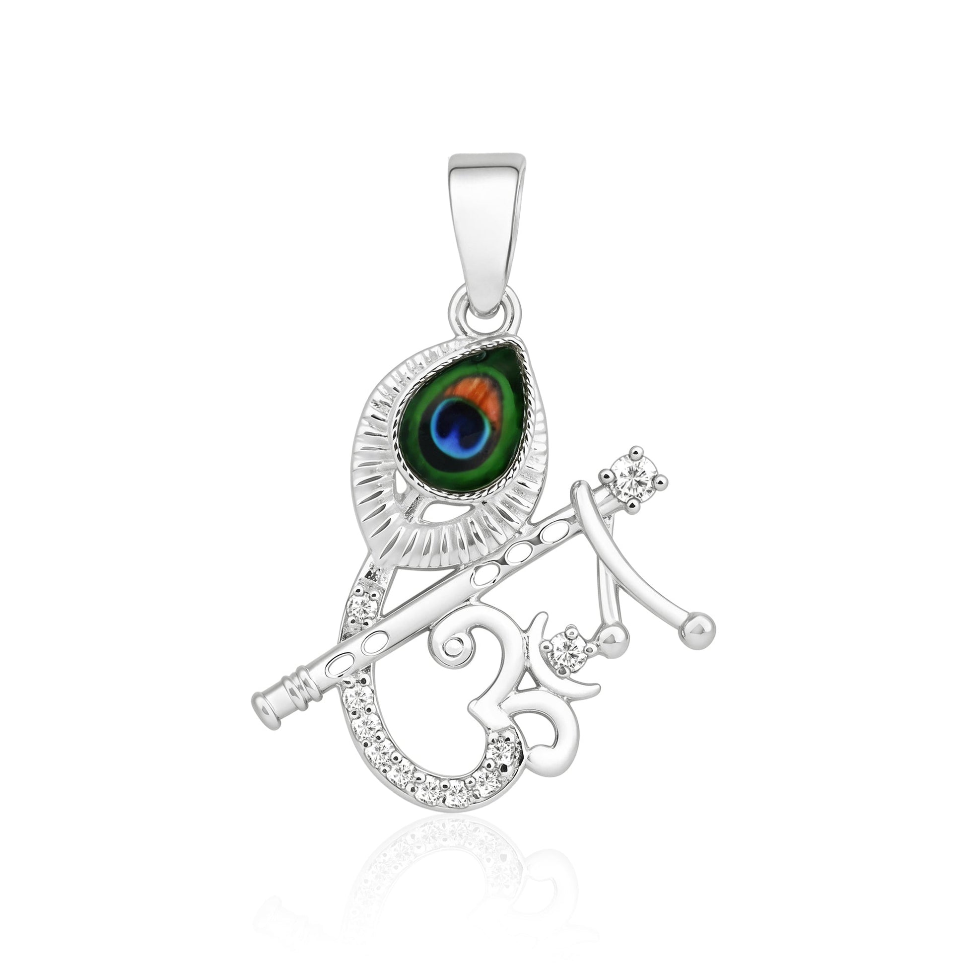 Krishna Om Flute Pendant