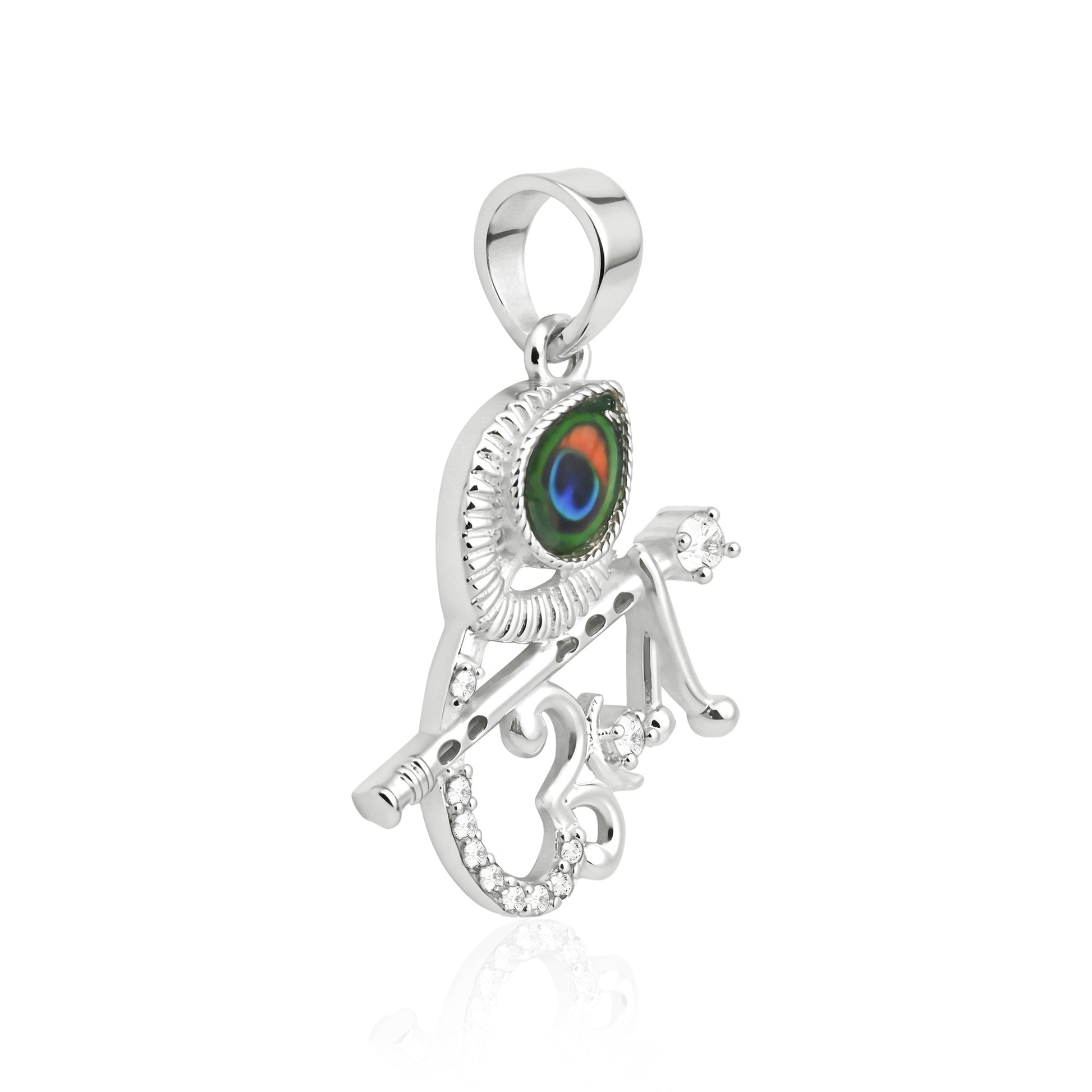Krishna Om Flute Pendant