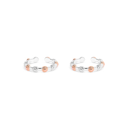 Dual-Tone Floral Toe Ring