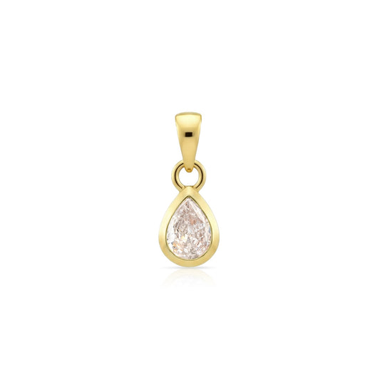 April Birthstone Silver Pendant
