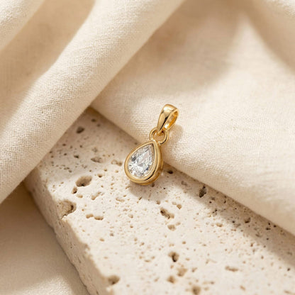 April Birthstone Silver Pendant