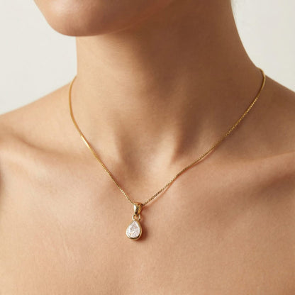 April Birthstone Silver Pendant