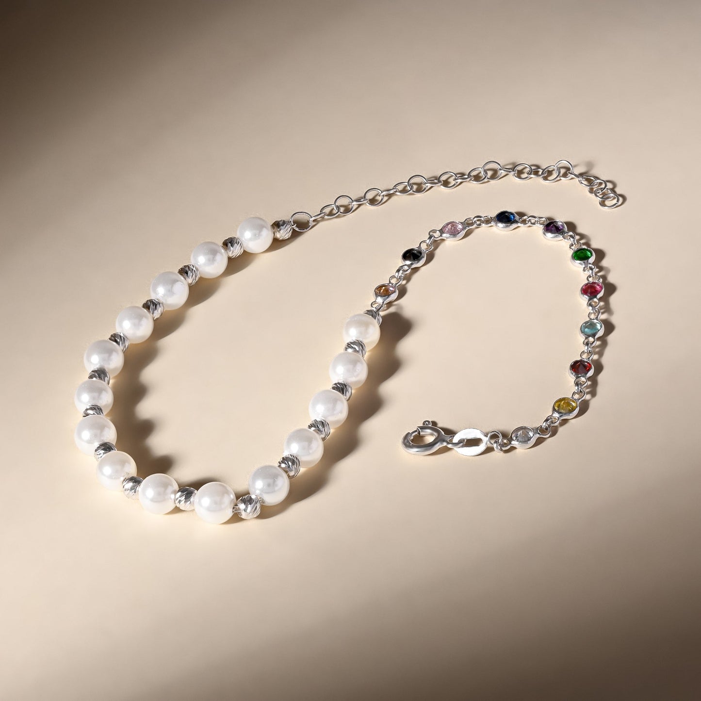 Dual-Style Pearl Anklet
