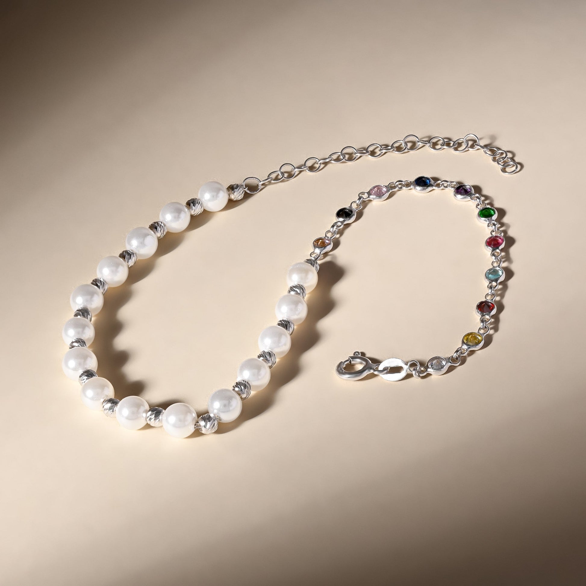 Dual-Style Pearl Anklet