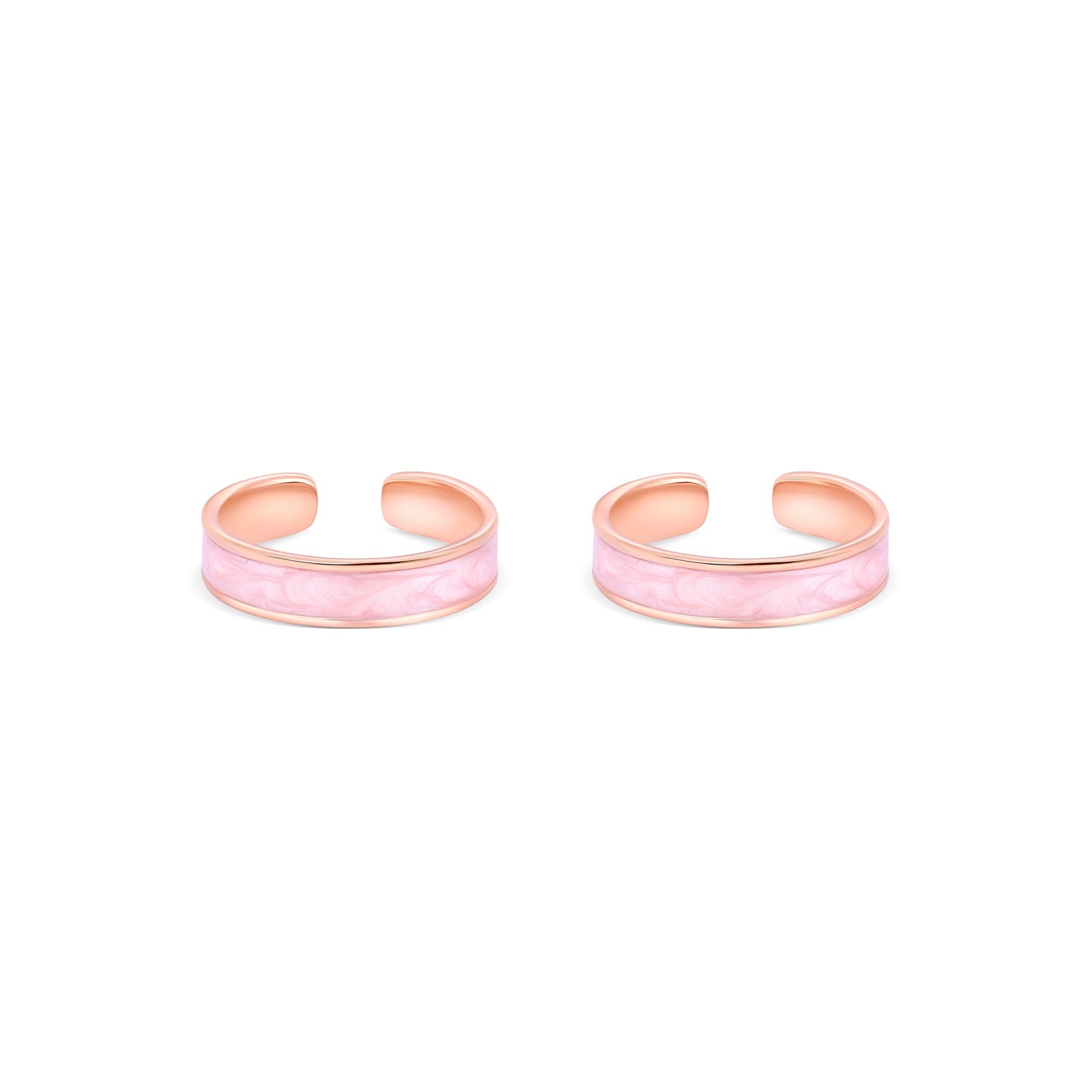 Enamel Band Silver Toe Ring