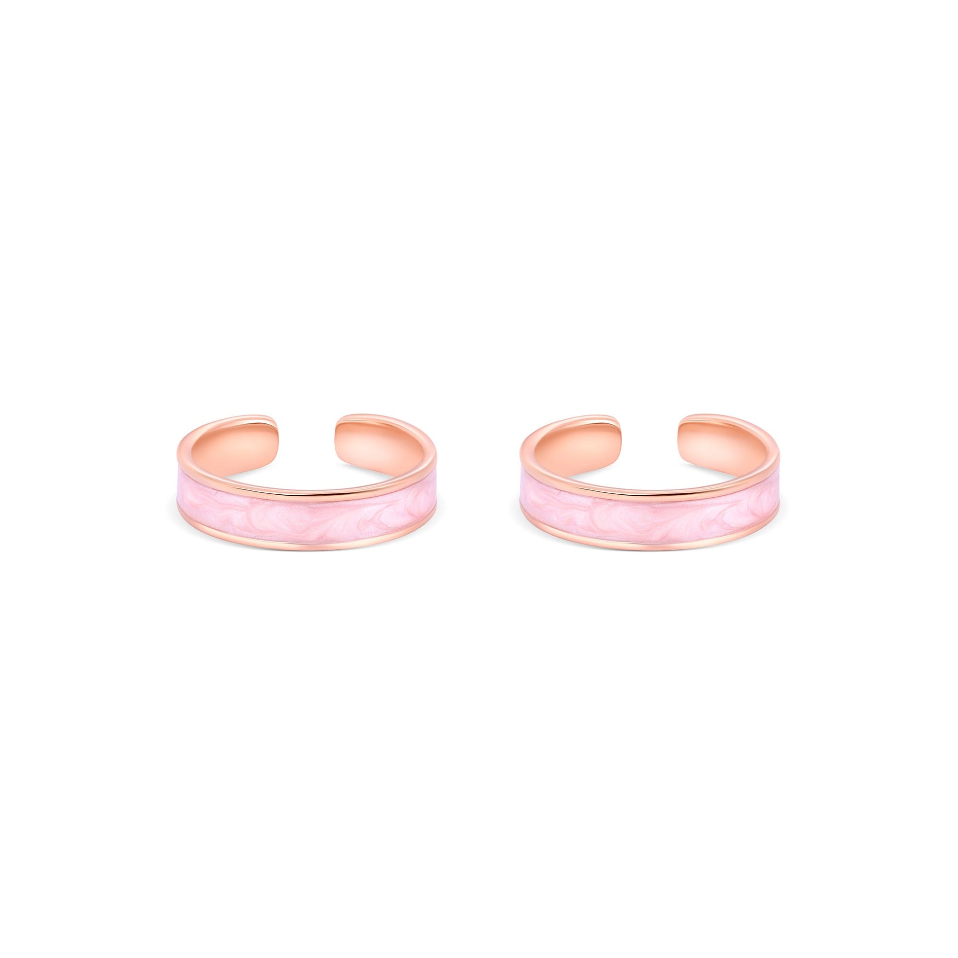 Enamel Band Silver Toe Ring