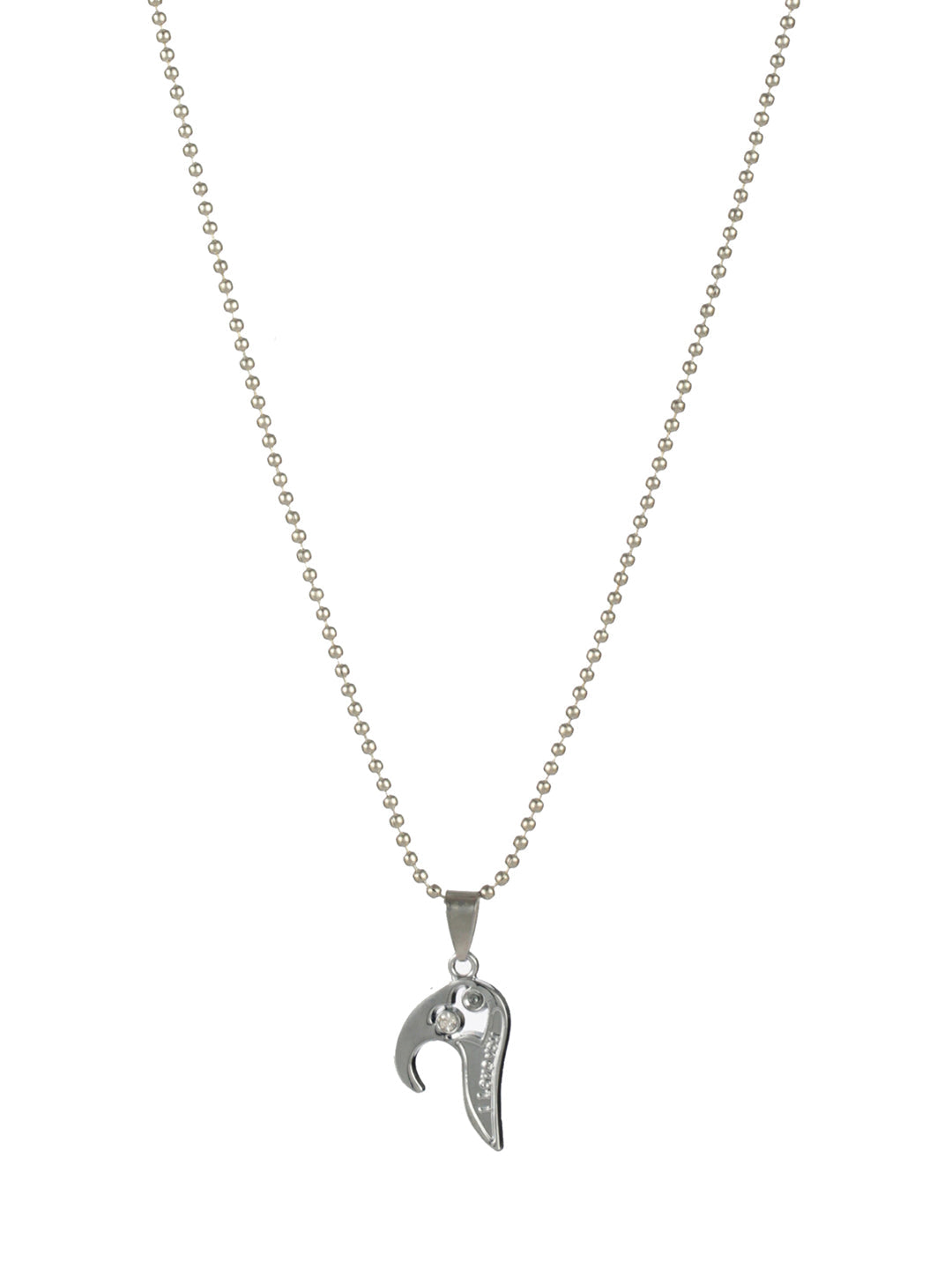 Bold by Priyaasi Detachable Heart Silver-Plated Necklace Set for Couples