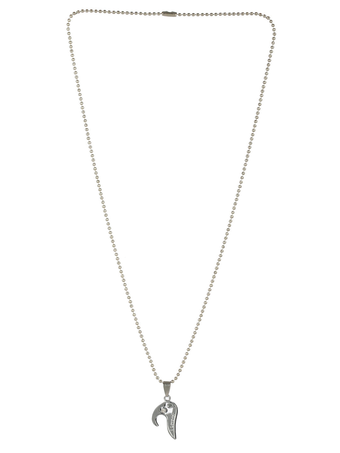 Bold by Priyaasi Detachable Heart Silver-Plated Necklace Set for Couples