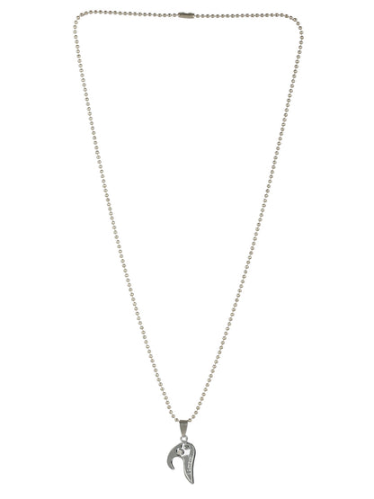 Bold by Priyaasi Detachable Heart Silver-Plated Necklace Set for Couples