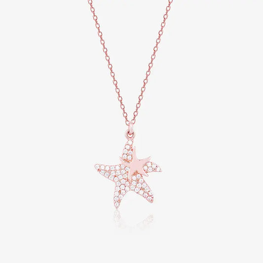 Rose Gold Star Serenity Chain Locket