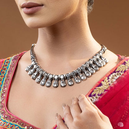 Sculpted Drop Necklace
