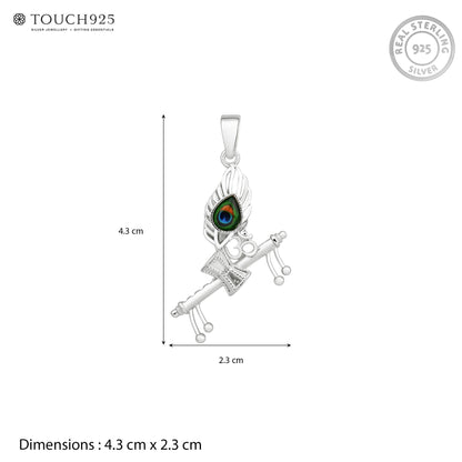 Krishna Flute Damru Pendant