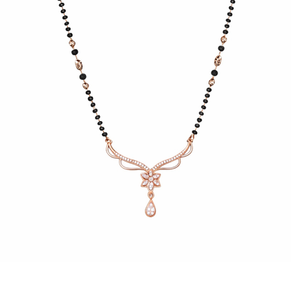 Rose Gold Plated Mangalsutra Pendant for Girls and Women