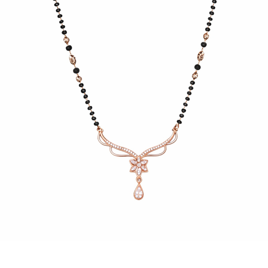 Rose Gold Plated Mangalsutra Pendant for Girls and Women