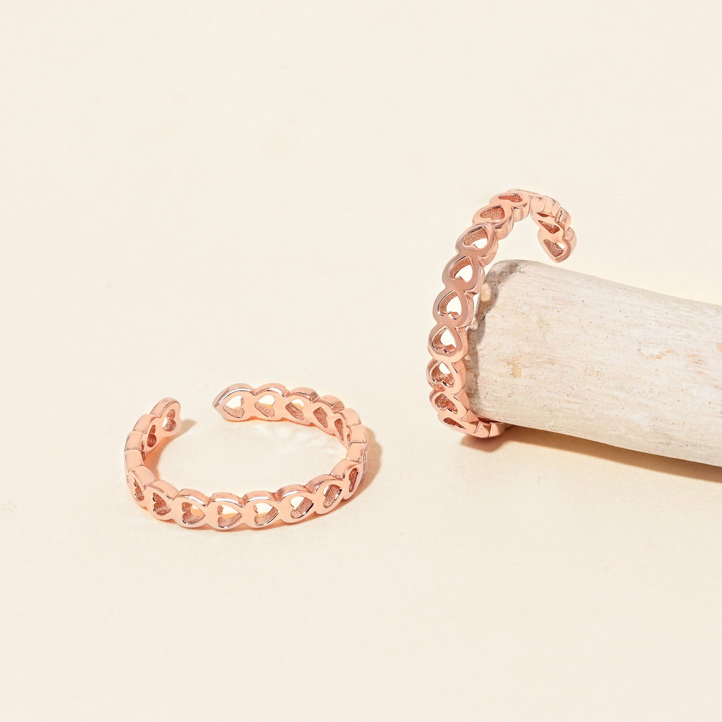 Heartlet Silver Toe Ring