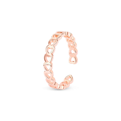 Heartlet Silver Toe Ring